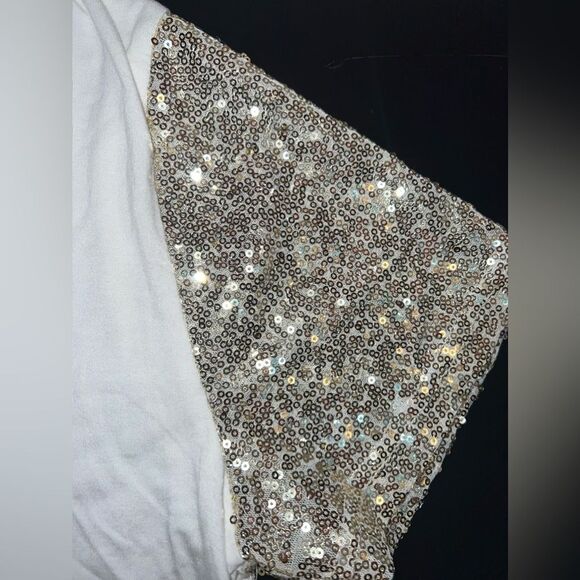 Vici Deep V-Neck Sequins Sleeve Top Size Small EUC - Picture 5 of 8